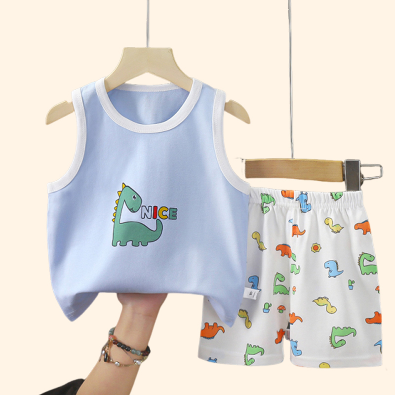 Baby Clothing Bundles - Cotton Kids Vest Set with Cartoon