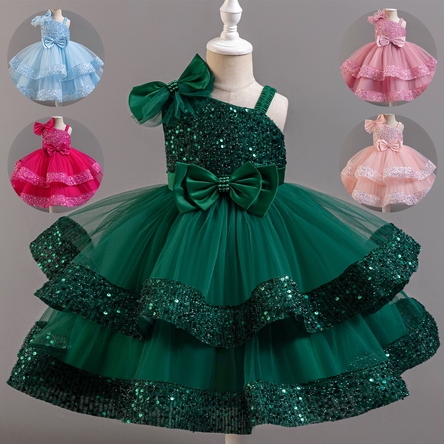 Baby Z Clothing - Flower Princess Sequins Baby Wedding Christmas