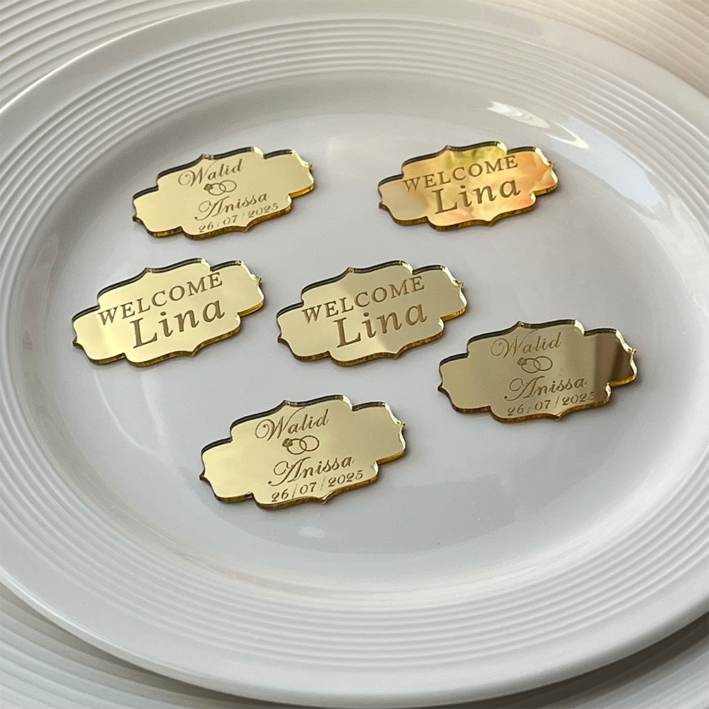Baby Clothing Tags - 20/50/100 Personalized Acrylic Mirror Tags Custom