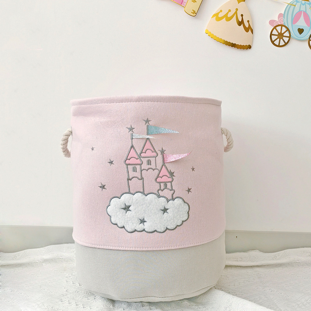 Baby Clothing Basket - Large Pink Laundry Basket Kids Toys