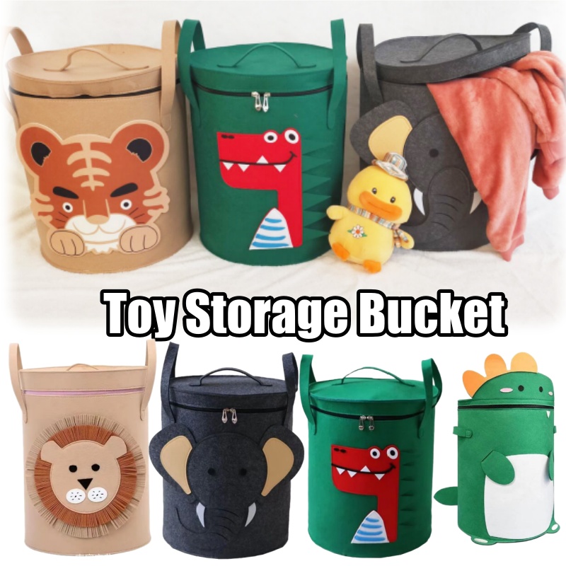 Baby Clothing Basket - Cartoon Animal Storage Baskets Large Capacity