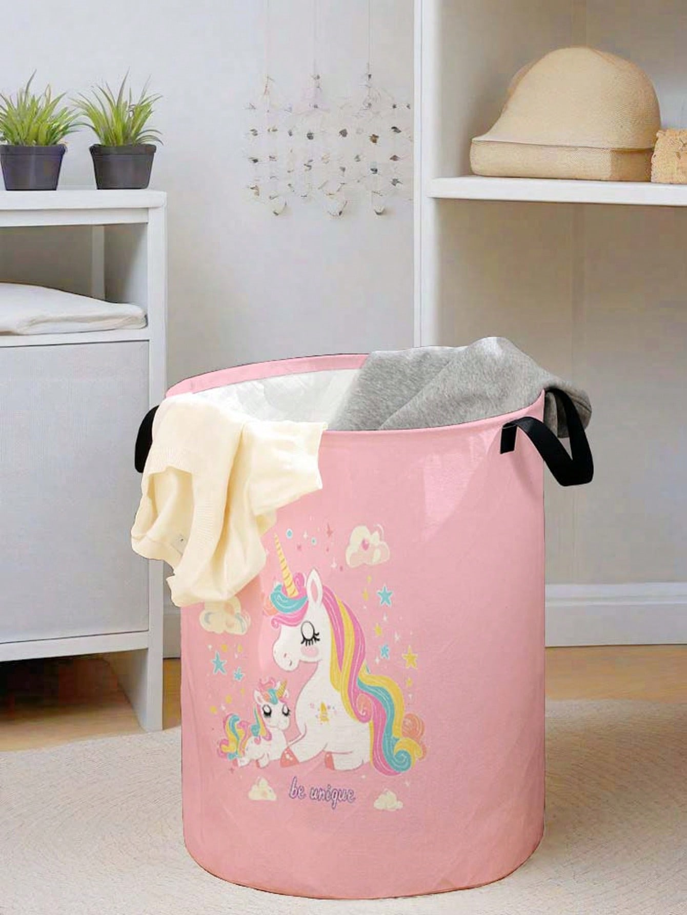 Unicorn laundry basket, foldab - Baby Clothing Basket recension och pris
