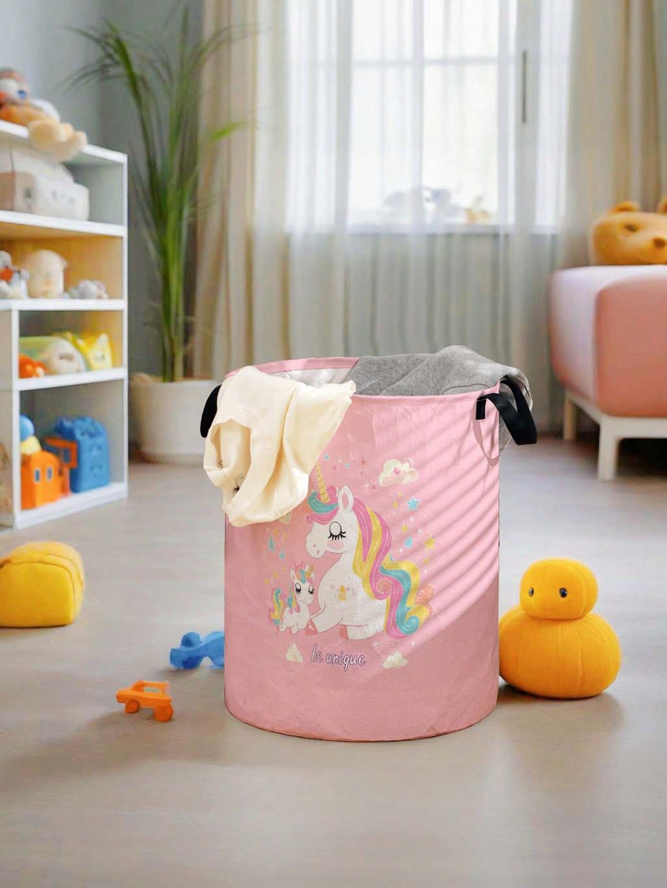 Unicorn laundry basket, foldab - Baby Clothing Basket recension och pris
