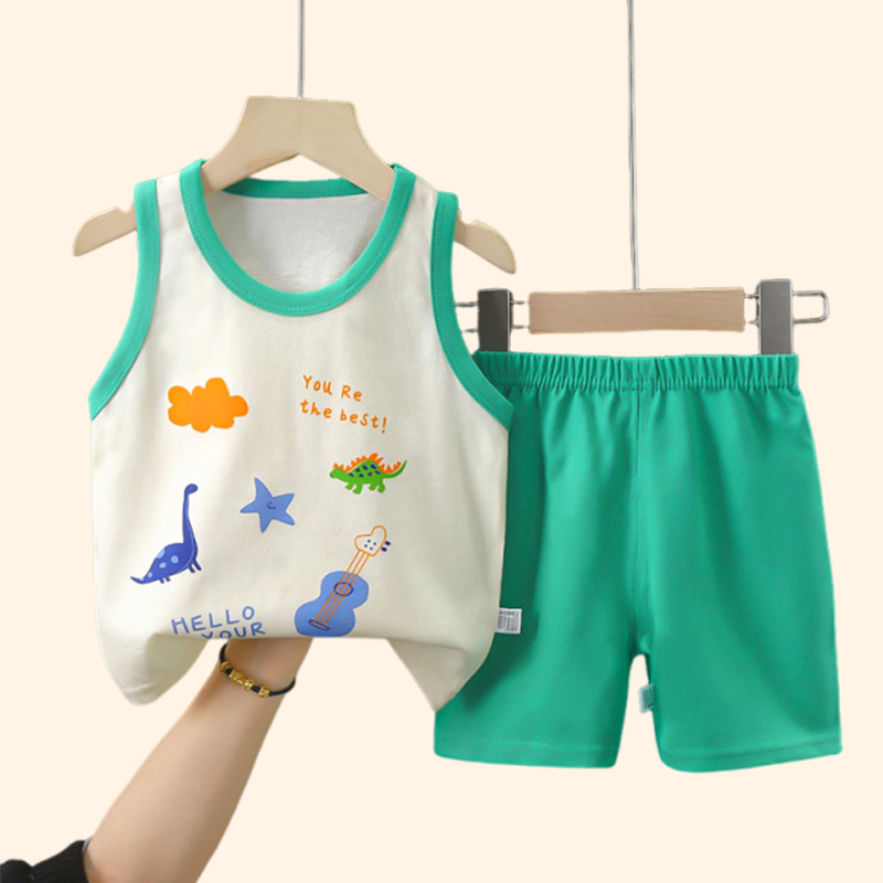 Cotton Kids Vest Set with Cart - Baby Clothing Bundles recension och pris
