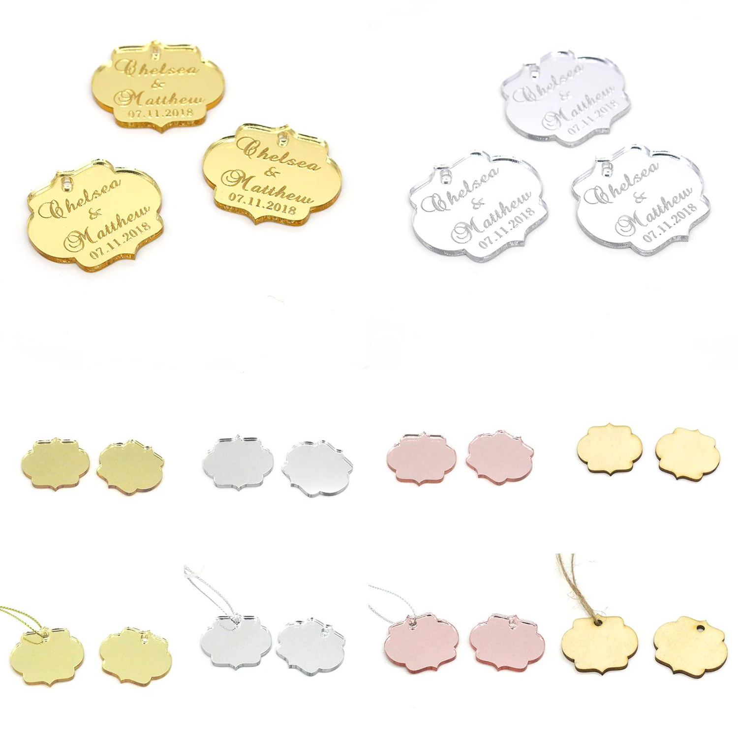 20/50/100Pcs Custom Wedding Pa - Baby Clothing Tags recension och pris