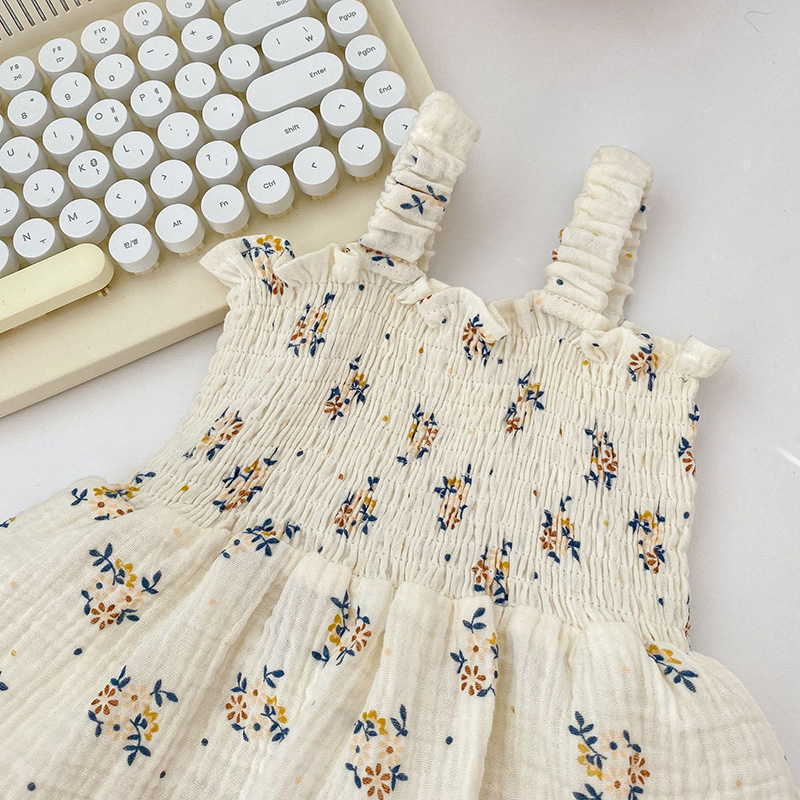 2PCS Summer Linen Floral Infan - Baby Z Clothing recension och pris