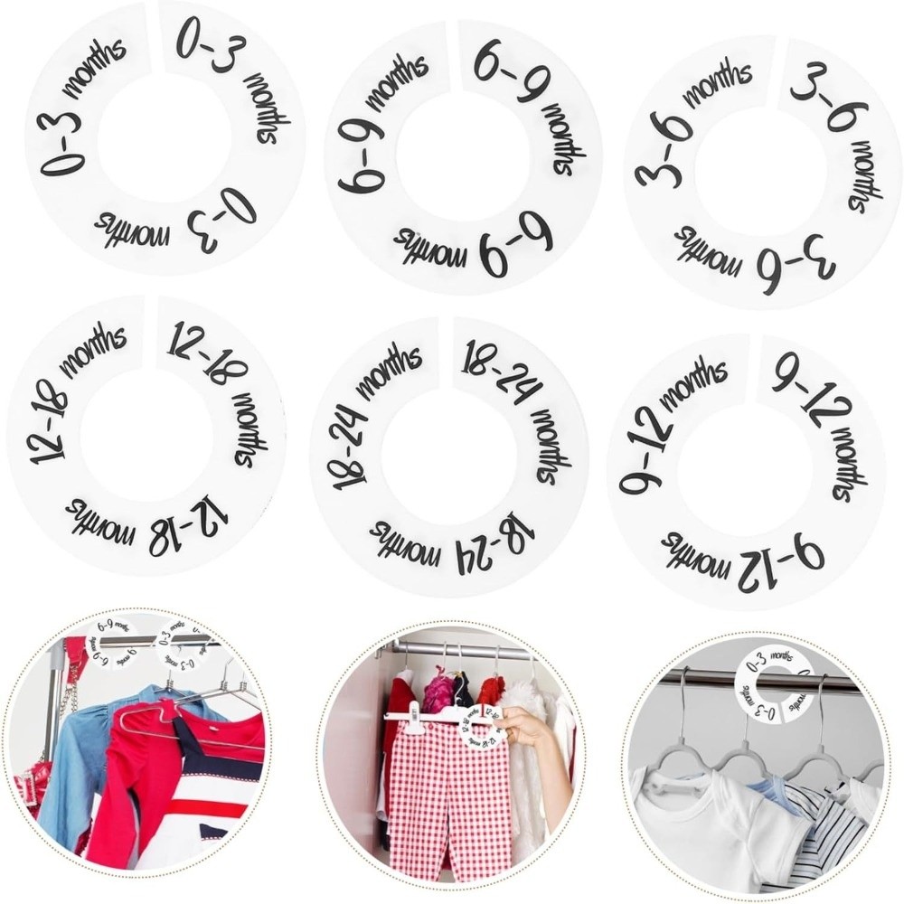 68/9Pcs Organizing Hangers Bab - Baby Clothing Tags recension och pris