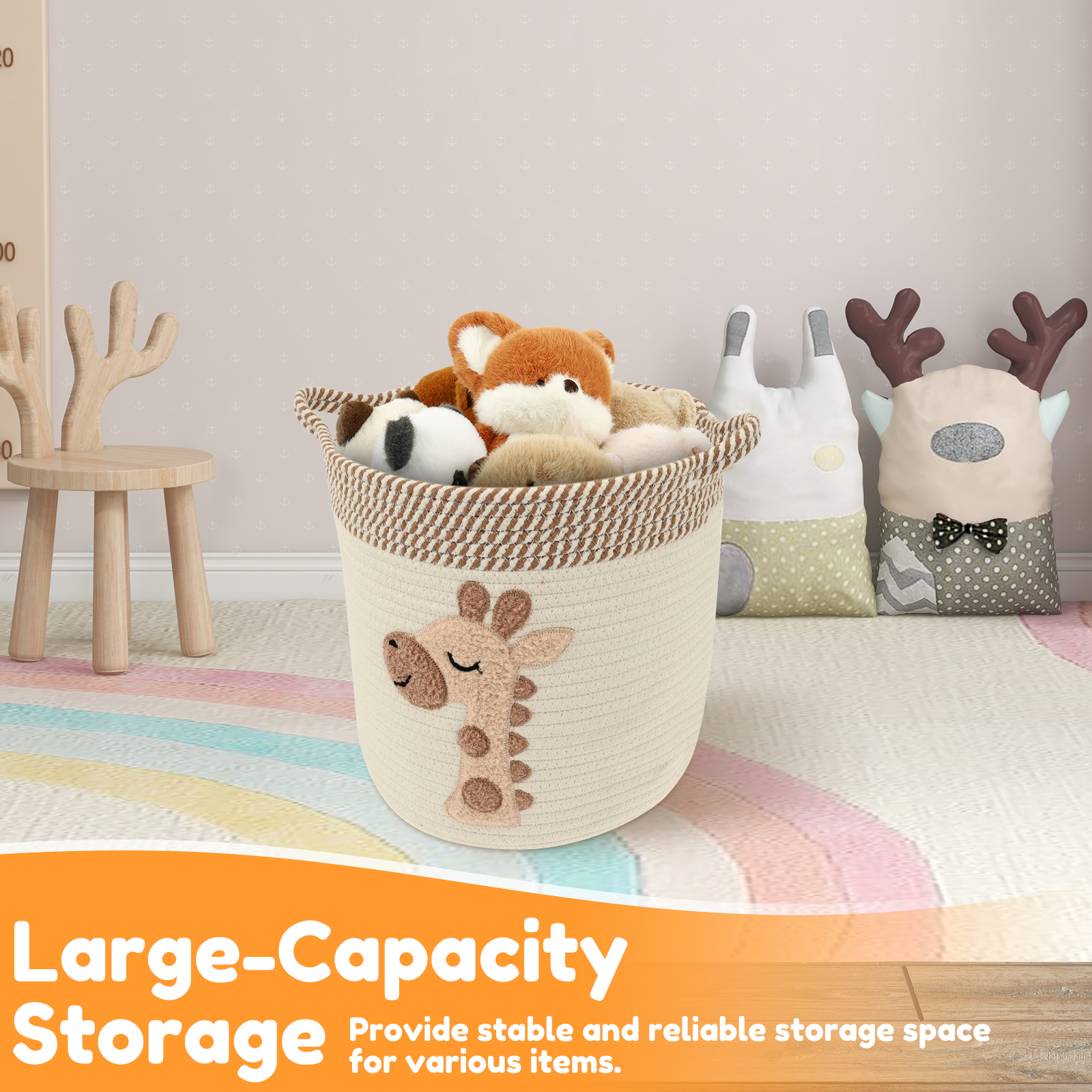Cotton Rope Storage Basket Lar - Baby Clothing Basket recension och pris