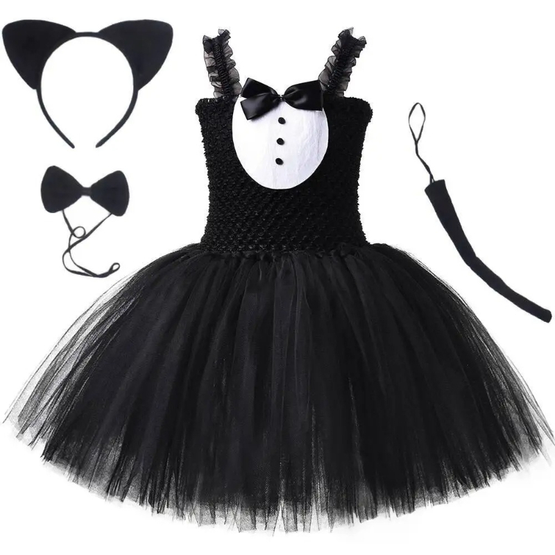 White Black Cat Tutu Dress for - Baby Z Clothing recension och pris