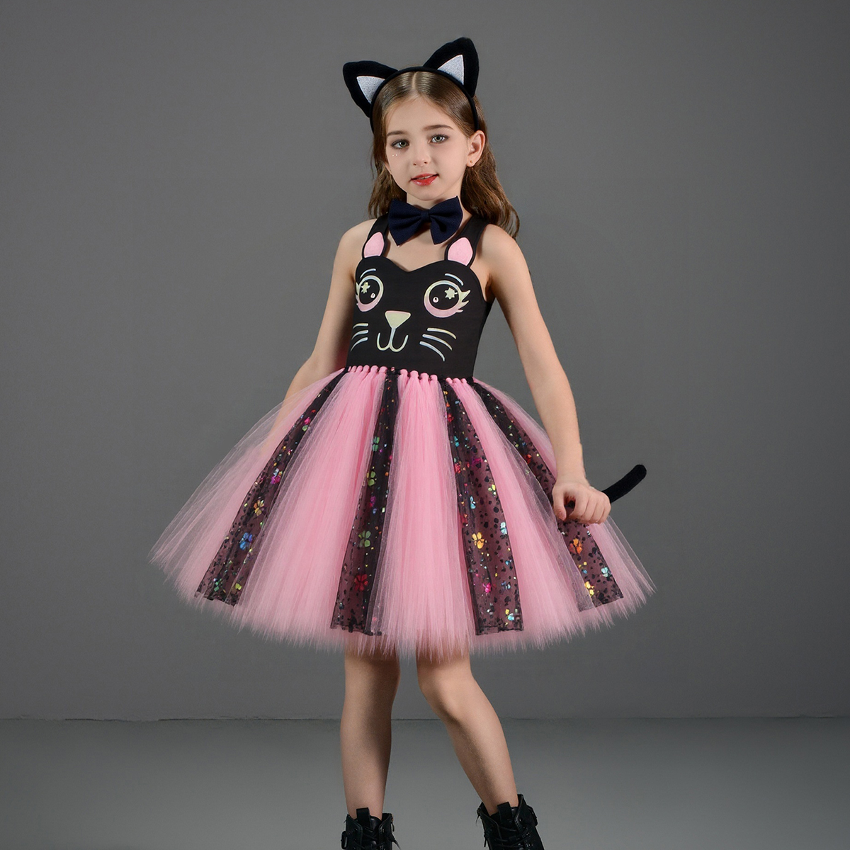 Pink Black Cat Tutu Dress for  - Baby Z Clothing recension och pris