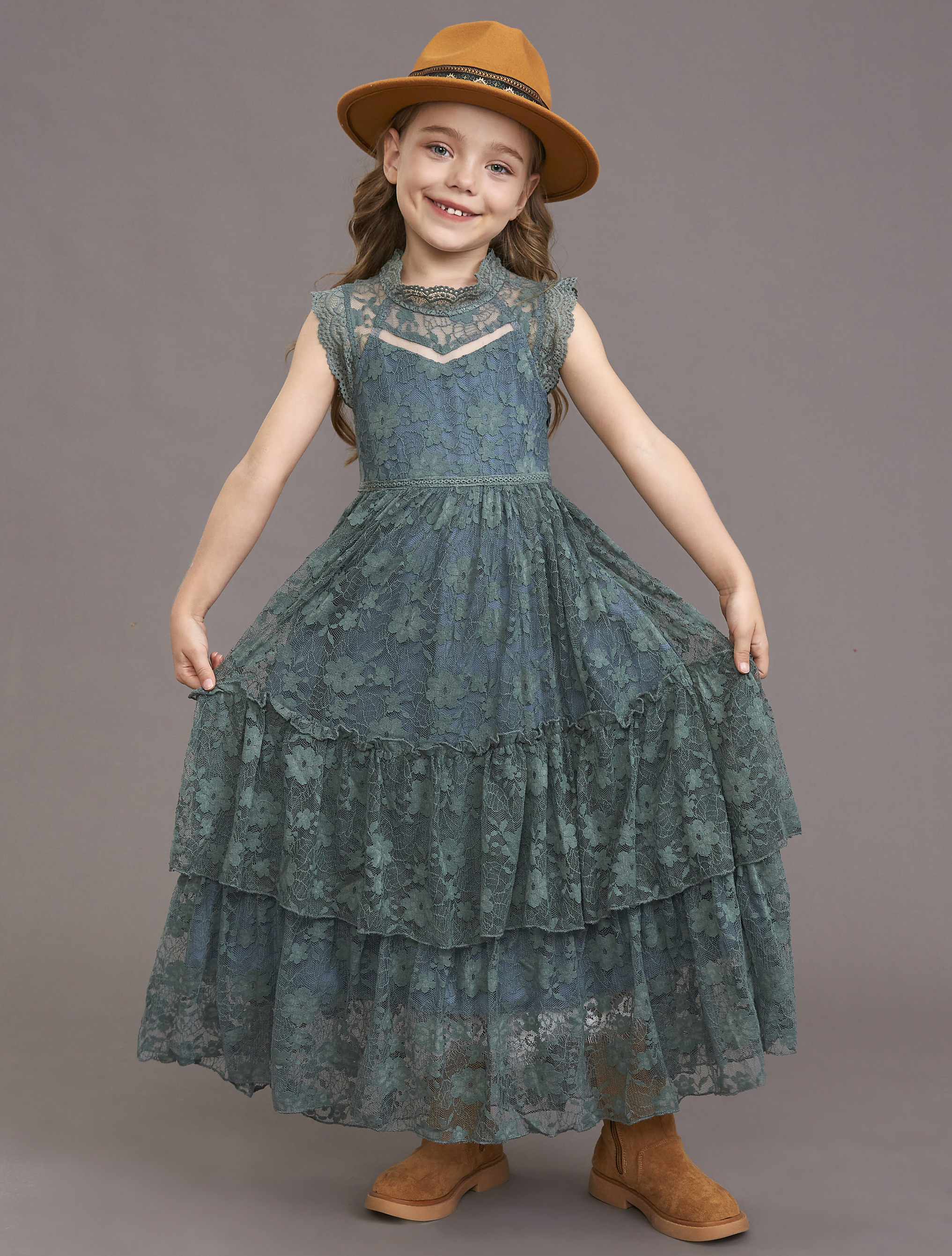 Girls Flower Dress Lace Cotton - Baby Z Clothing recension och pris