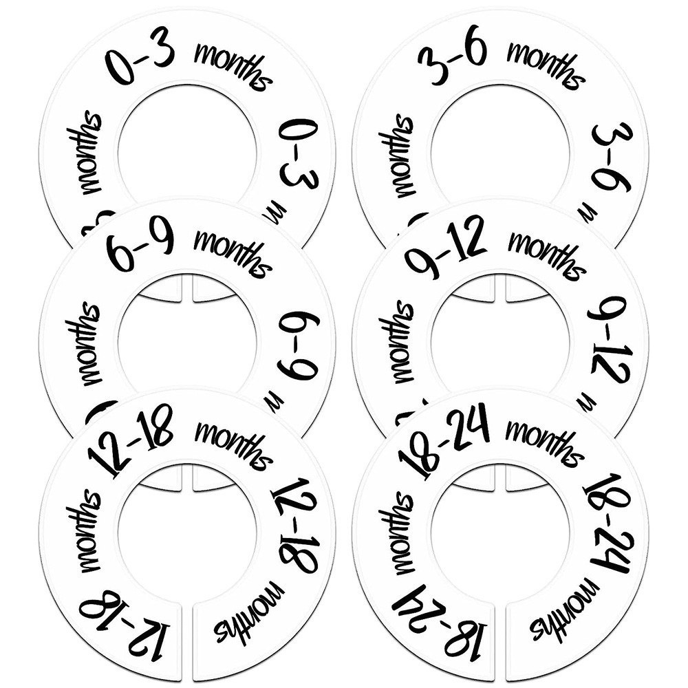 68/9Pcs Organizing Hangers Bab - Baby Clothing Tags recension och pris