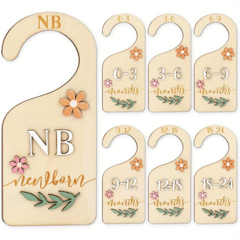 7Pcs 2D Daisy Wood Baby Closet - Baby Clothing Cupboard recension och pris