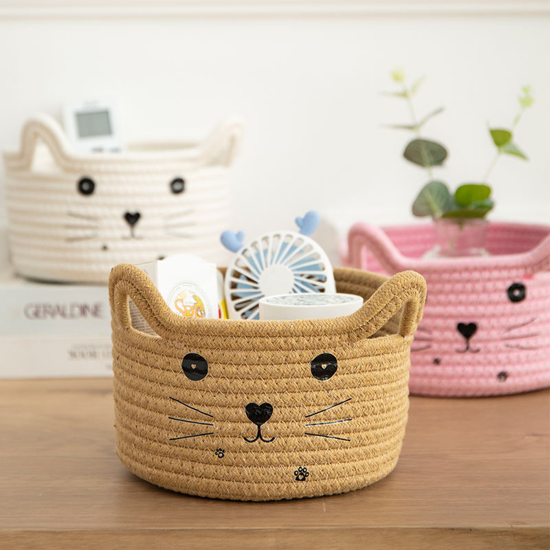 Cute Storage Baskets Cotton Wo - Baby Clothing Basket recension och pris