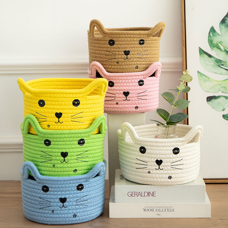 Cute Storage Baskets Cotton Wo - Baby Clothing Basket recension och pris