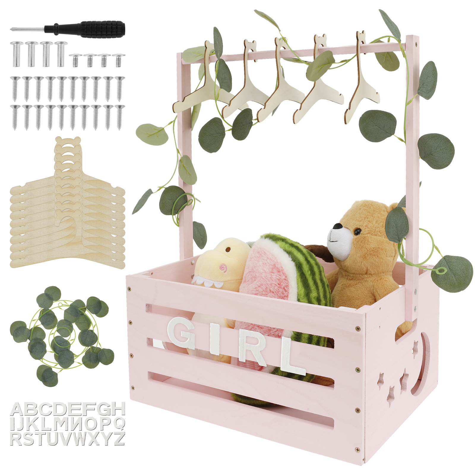 Wood Baby Shower Storage Baske - Baby Clothing Basket recension och pris