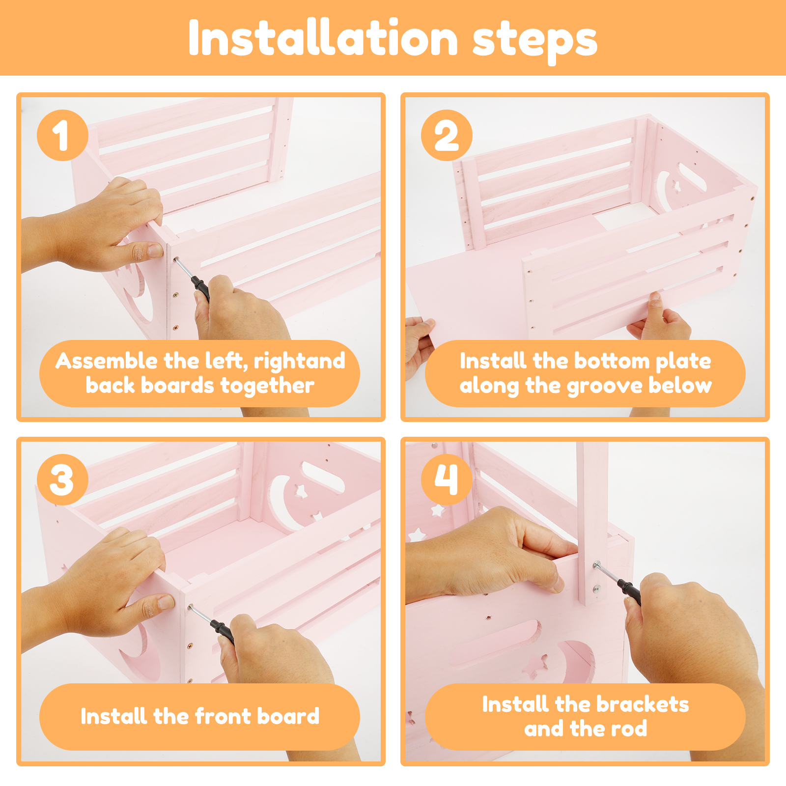 Wood Baby Shower Storage Baske - Baby Clothing Basket recension och pris
