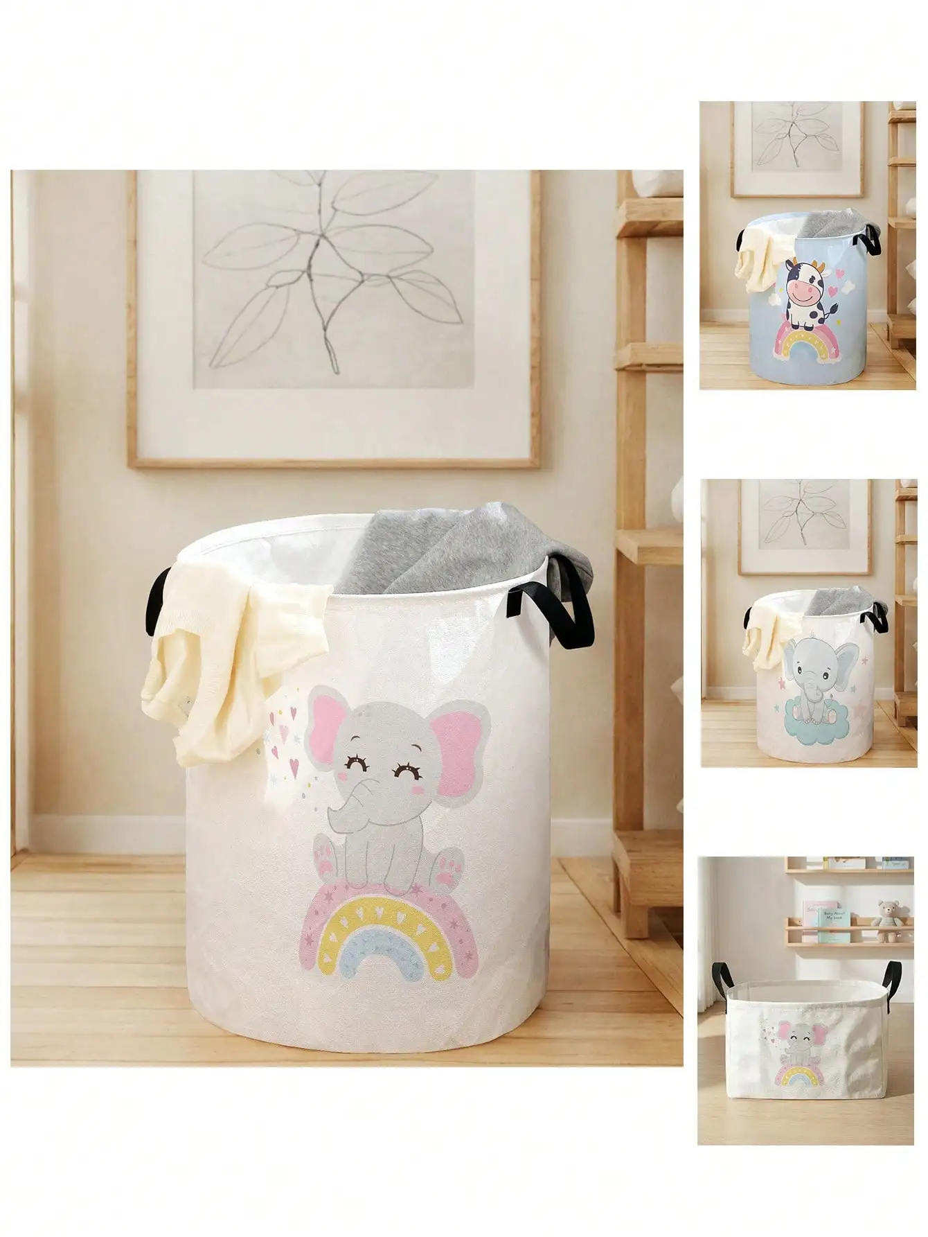 1pc Cute Elephant Pattern Fold - Baby Clothing Basket recension och pris