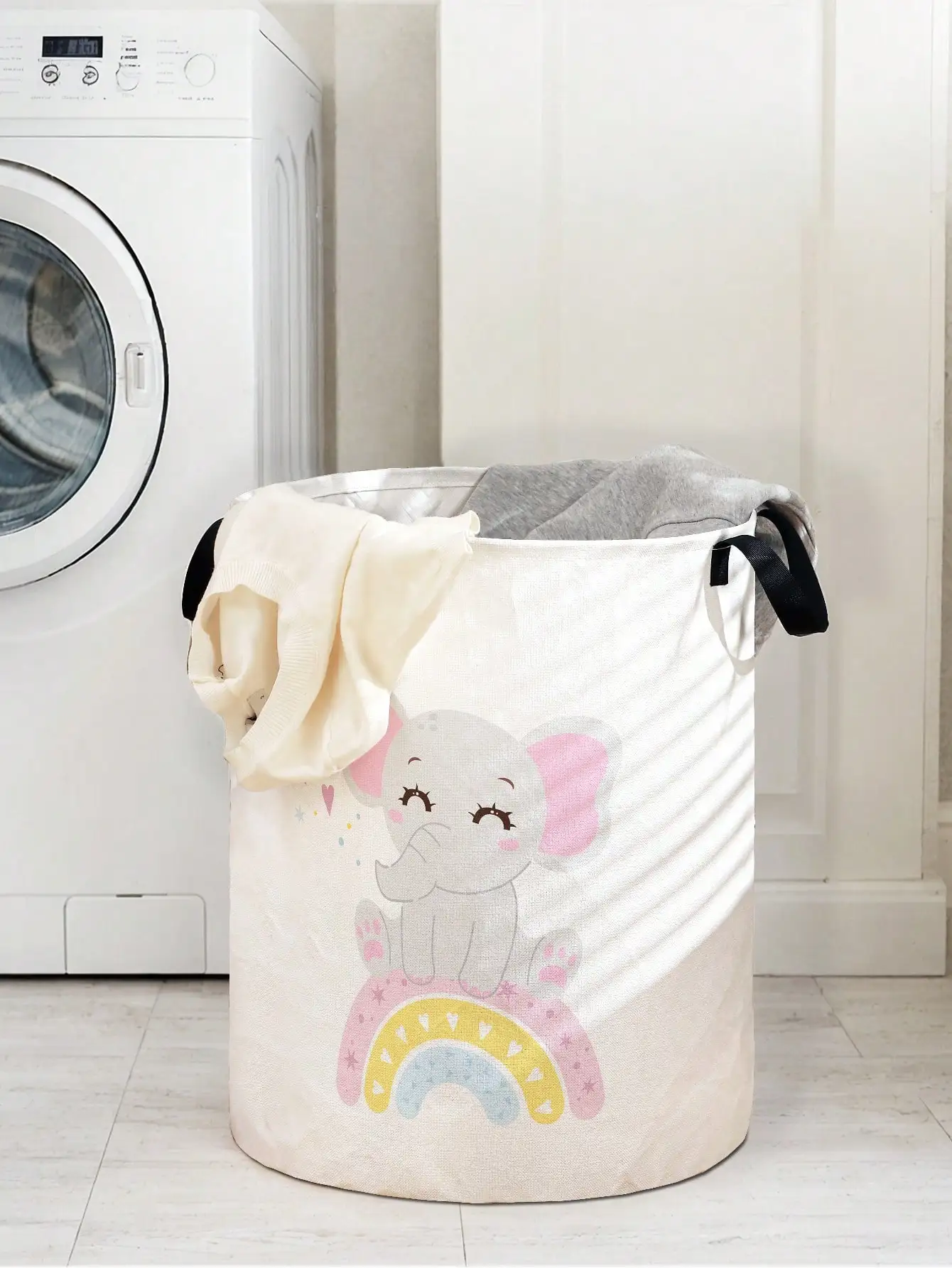 1pc Cute Elephant Pattern Fold - Baby Clothing Basket recension och pris