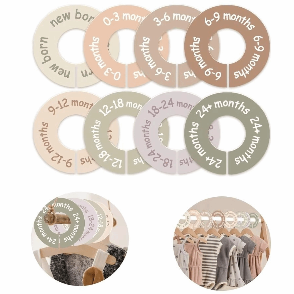 68/9Pcs Organizing Hangers Bab - Baby Clothing Tags recension och pris