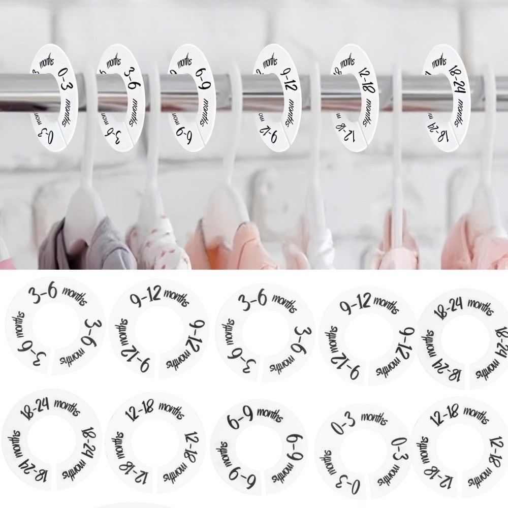 68/9Pcs Organizing Hangers Bab - Baby Clothing Tags recension och pris
