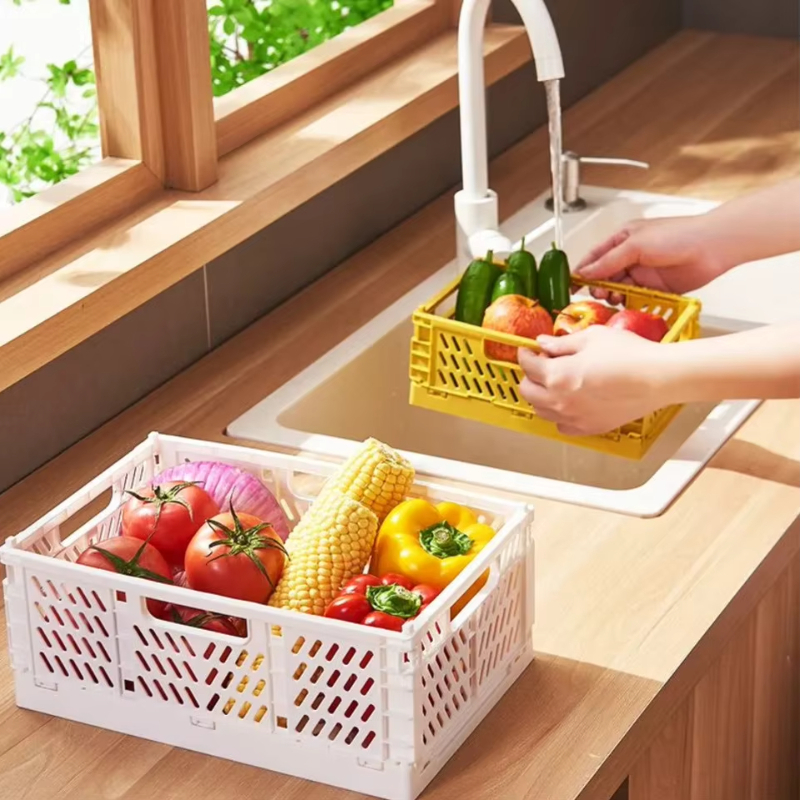 1Pcs Portable Foldable Plastic - Baby Clothing Basket recension och pris