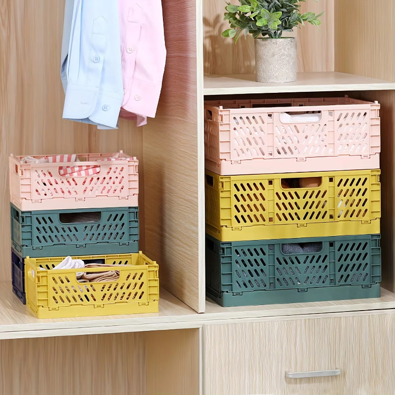 1Pcs Portable Foldable Plastic - Baby Clothing Basket recension och pris