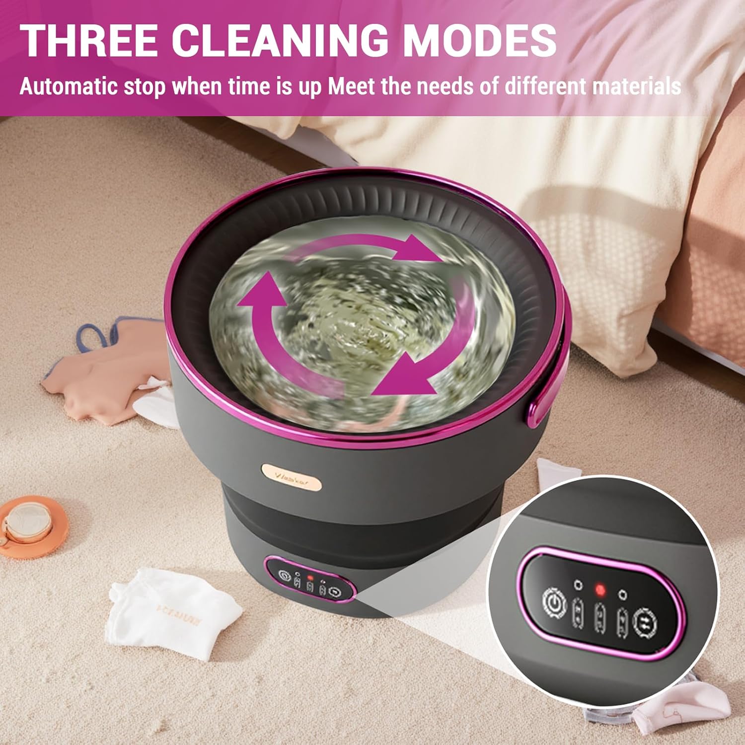 Portable Washing Machine 13L F - Baby Clothing Basket recension och pris