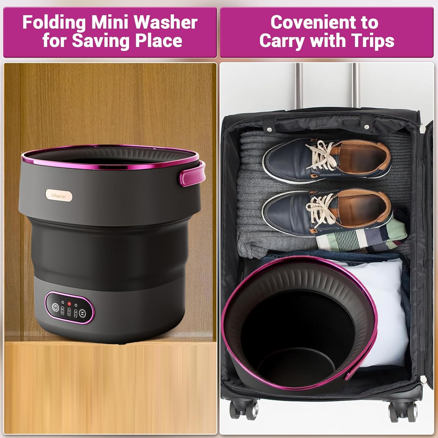 Portable Washing Machine 13L F - Baby Clothing Basket recension och pris
