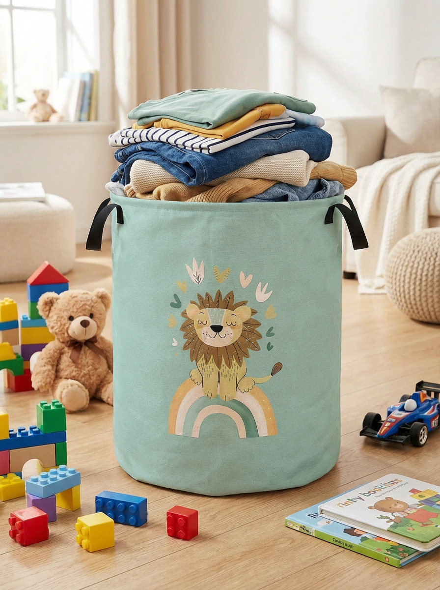 Little Lion Laundry Basket Fol - Baby Clothing Basket recension och pris